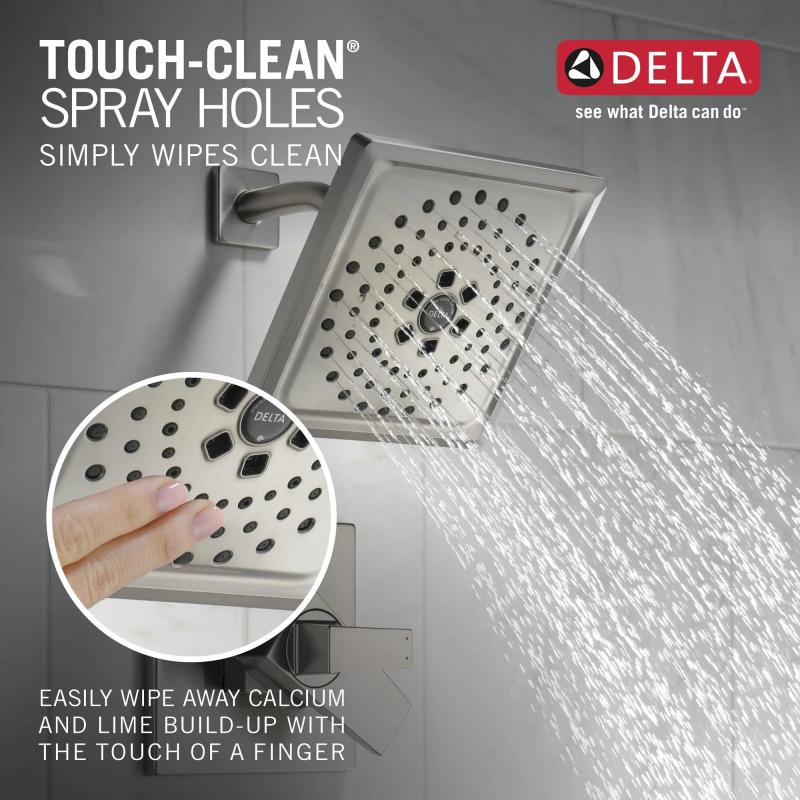 DELTA Trillian 17 Series H2Okinetic Tub Shower Trim — Lumicoat® Stainless