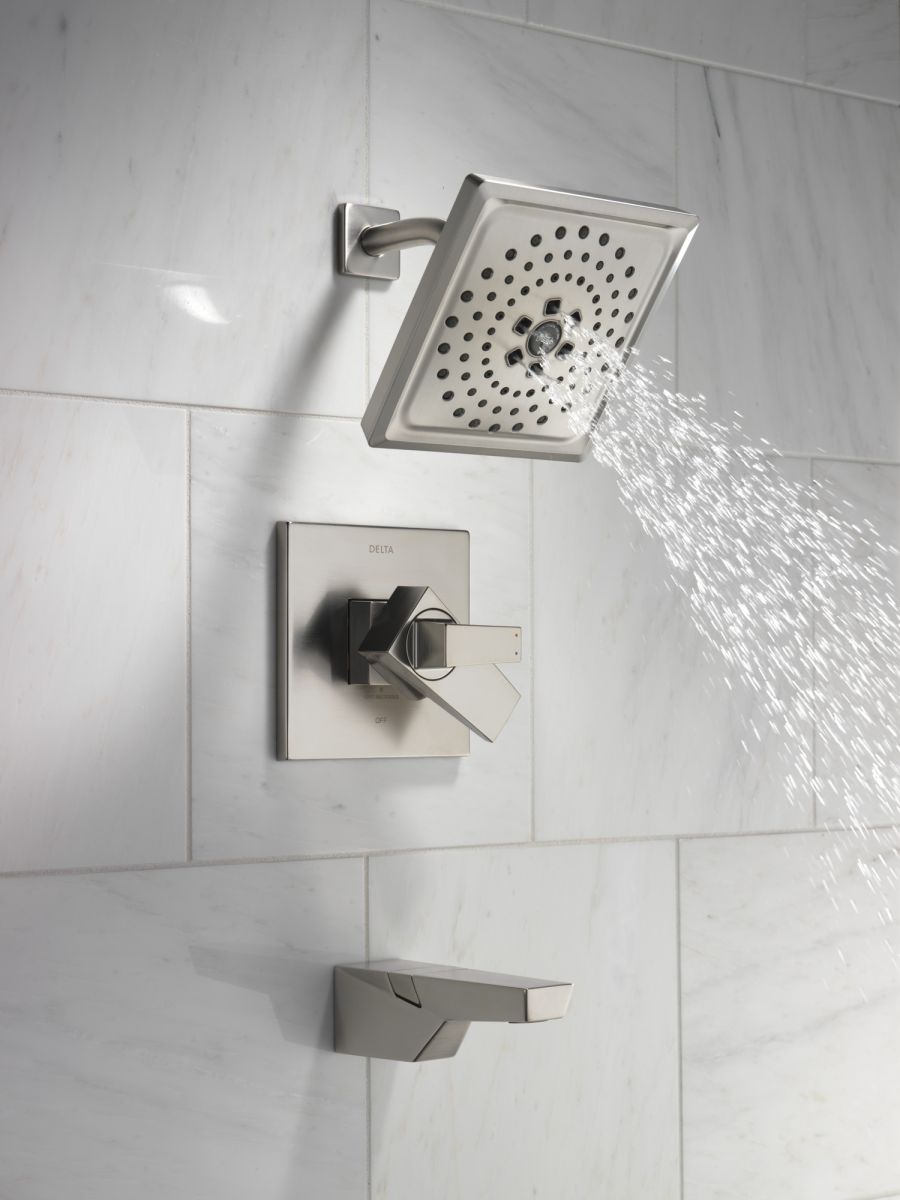 DELTA Trillian 17 Series H2Okinetic Tub Shower Trim — Lumicoat® Stainless