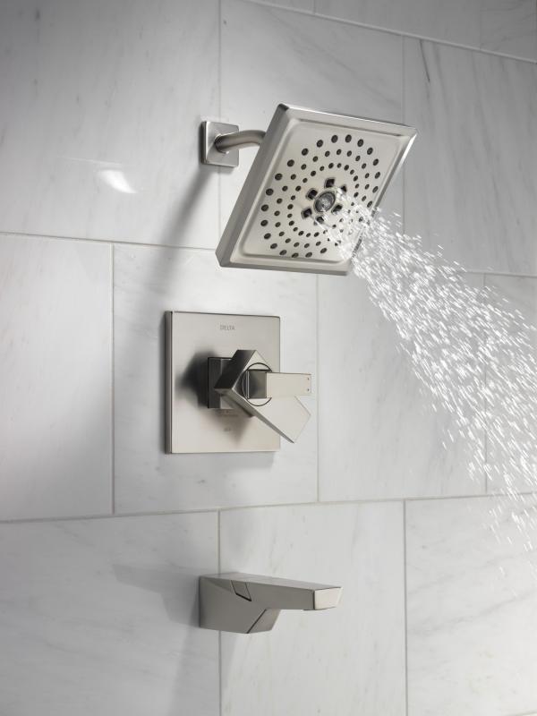 DELTA Trillian 17 Series H2Okinetic Tub Shower Trim — Lumicoat® Stainless
