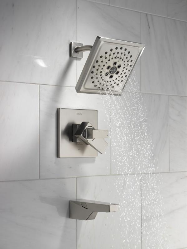 DELTA Trillian 17 Series H2Okinetic Tub Shower Trim — Lumicoat® Stainless