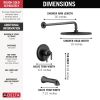 DELTA Bonacci 17 Series Tub Shower Trim — Matte Black