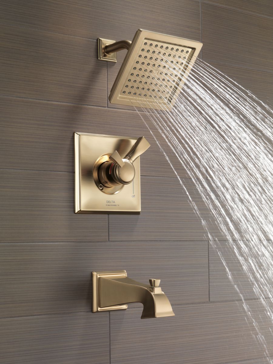 DELTA Dryden Monitor 17 Series Tub & Shower Trim — Champagne Bronze