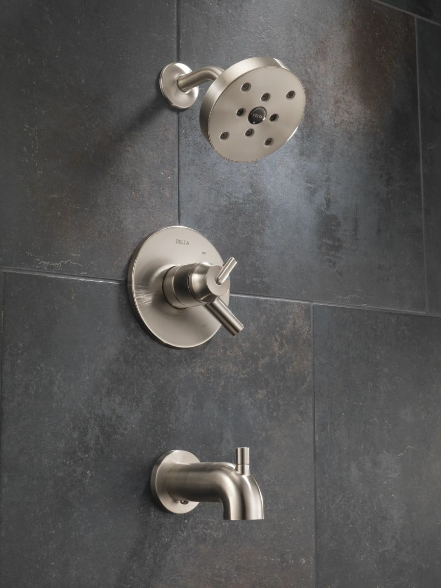 DELTA Trinsic Monitor 17 Series H2OKINETIC Tub & Shower Trim — Stainless