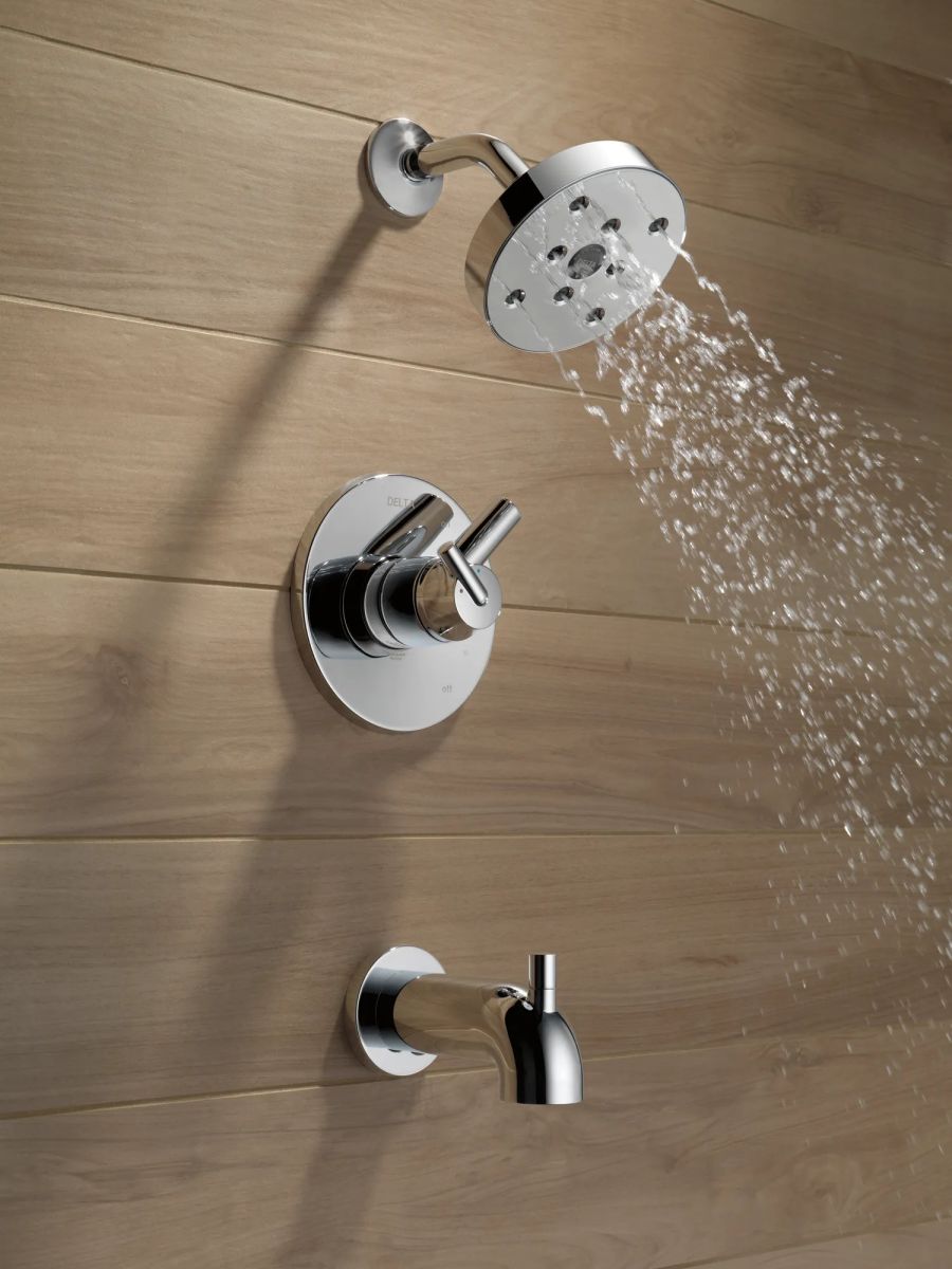 DELTA Trinsic Monitor 17 Series H2OKINETIC Tub & Shower Trim — Chrome