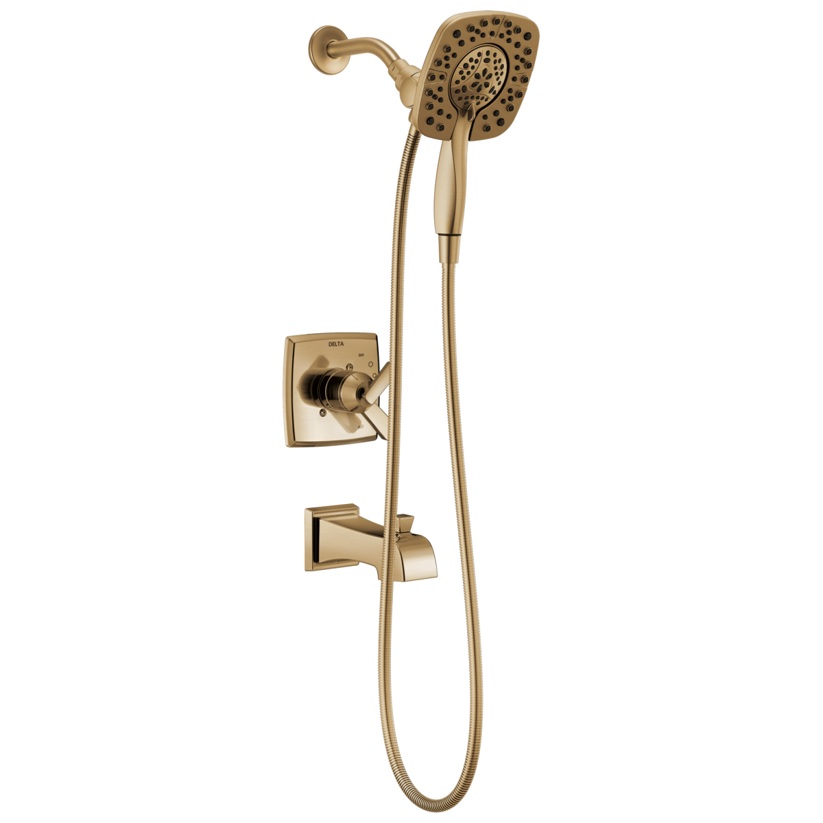DELTA Ashlyn Monitor 17 Series Shower Trim with In2ition Two-in-One Shower — Champagne Bronze