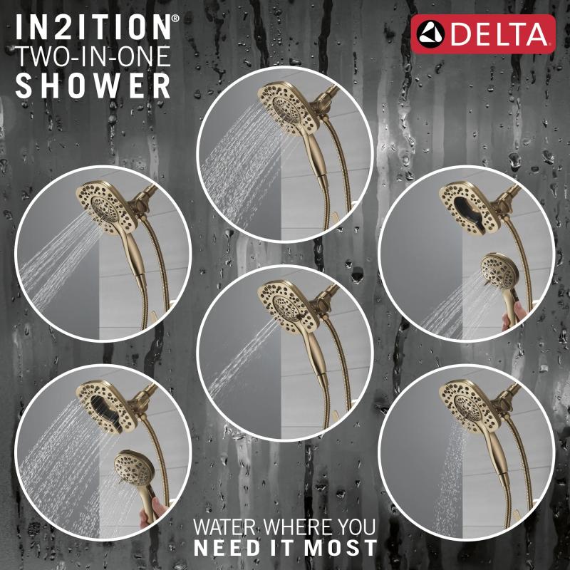 DELTA Ashlyn Monitor 17 Series Shower Trim with In2ition Two-in-One Shower — Champagne Bronze