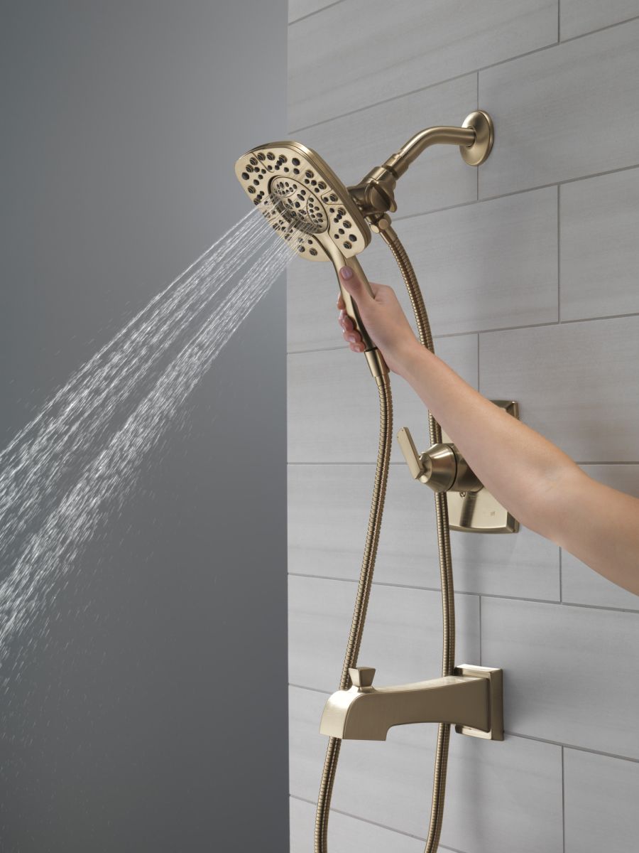 DELTA Ashlyn Monitor 17 Series Shower Trim with In2ition Two-in-One Shower — Champagne Bronze