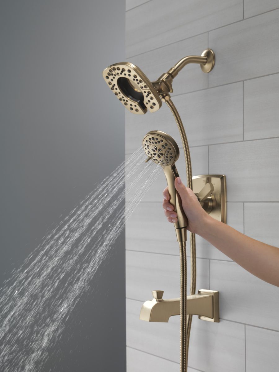 DELTA Ashlyn Monitor 17 Series Shower Trim with In2ition Two-in-One Shower — Champagne Bronze