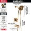 DELTA Ashlyn Monitor 17 Series Shower Trim with In2ition Two-in-One Shower — Champagne Bronze