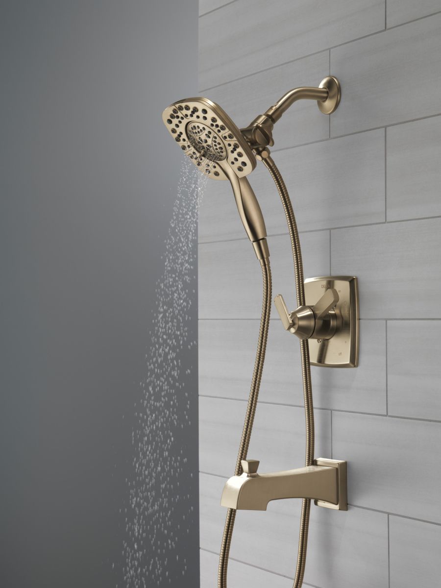 DELTA Ashlyn Monitor 17 Series Shower Trim with In2ition Two-in-One Shower — Champagne Bronze