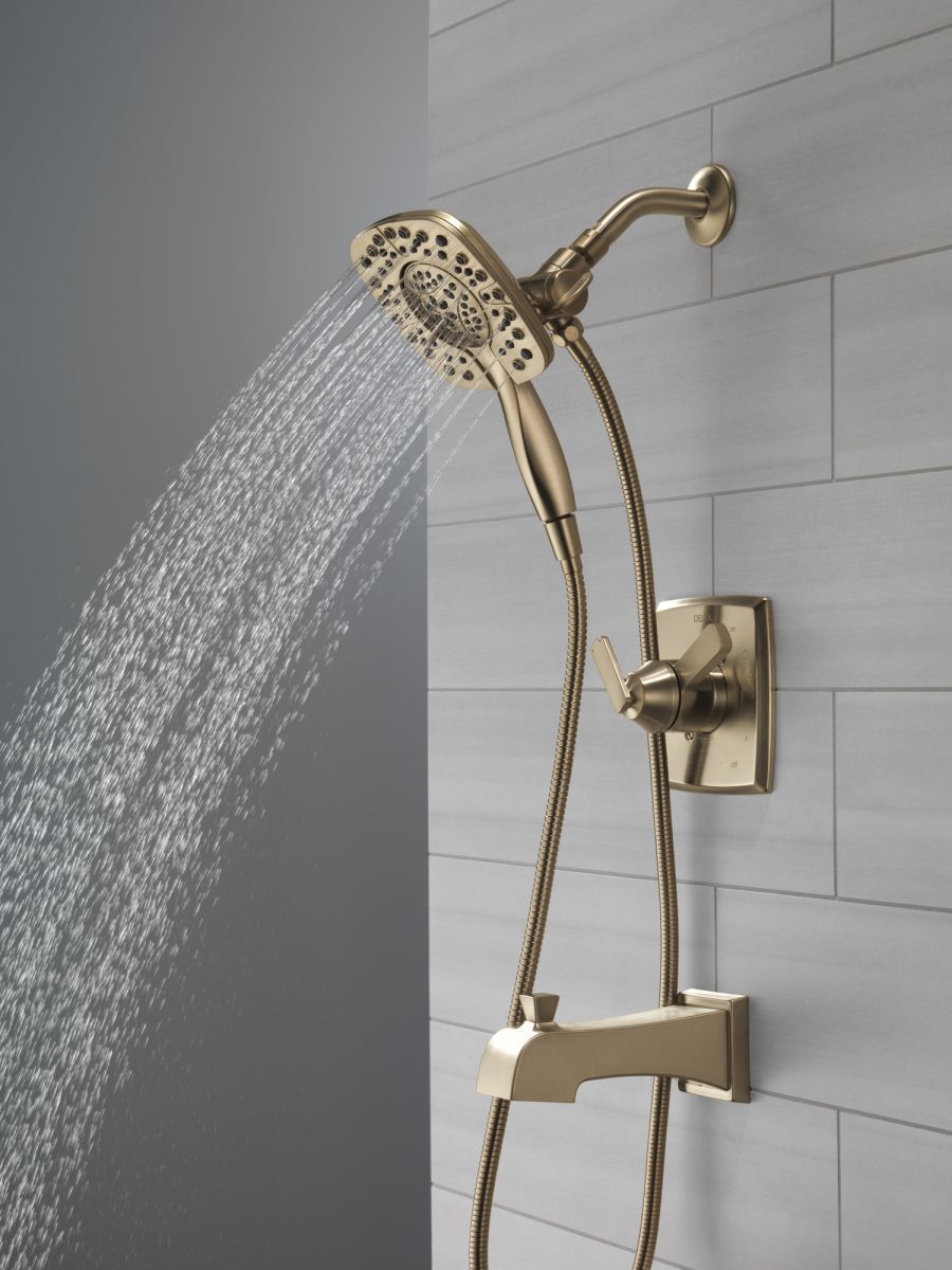 DELTA Ashlyn Monitor 17 Series Shower Trim with In2ition Two-in-One Shower — Champagne Bronze