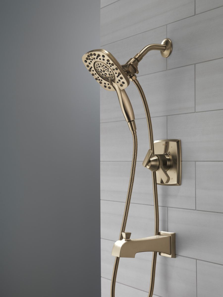 DELTA Ashlyn Monitor 17 Series Shower Trim with In2ition Two-in-One Shower — Champagne Bronze