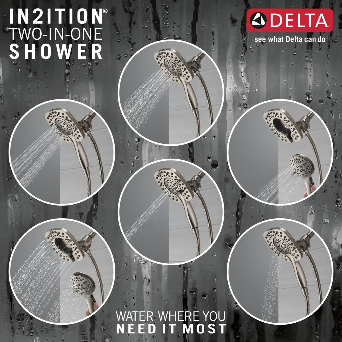 DELTA Ashlyn Monitor 17 Series Shower Trim with In2ition — Stainless