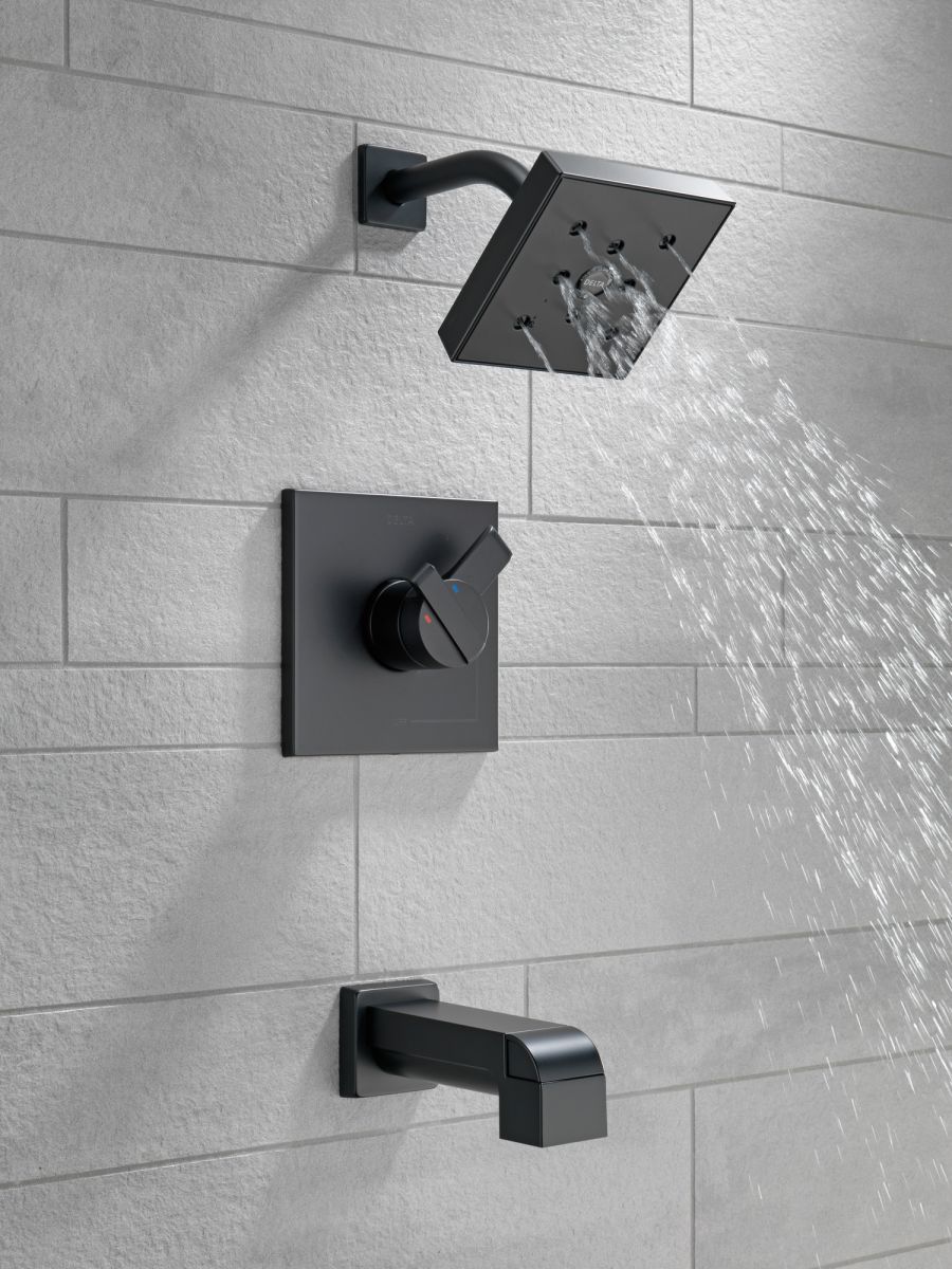 DELTA Ara Monitor 17 Series H2OKINETIC Tub & Shower Trim — Matte Black