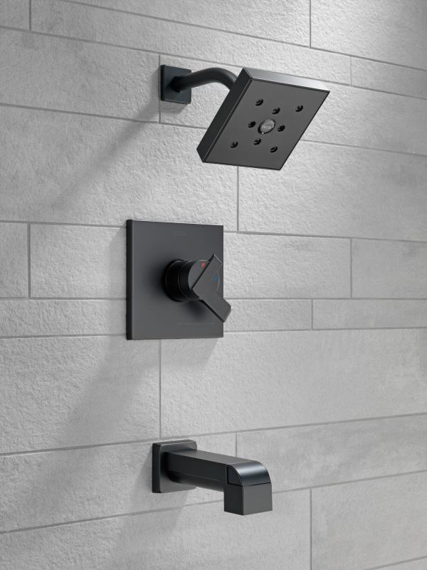 DELTA Ara Monitor 17 Series H2OKINETIC Tub & Shower Trim — Matte Black