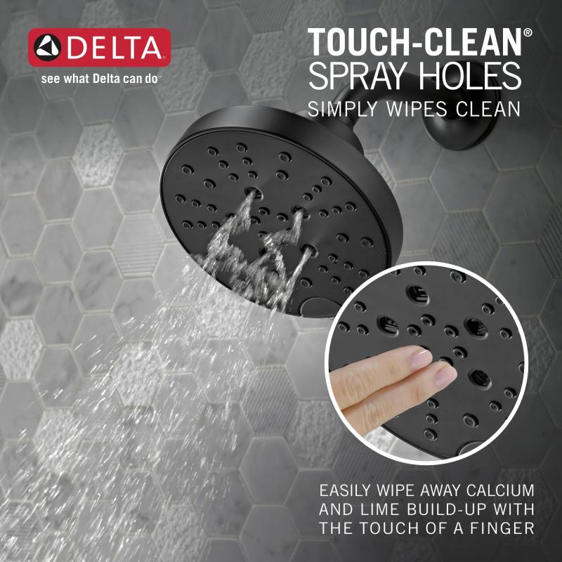 DELTA Galeon 17S Tub Shower Trim with H2OKinetic — Matte Black