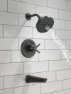 DELTA Galeon 17S Tub Shower Trim with H2OKinetic — Matte Black