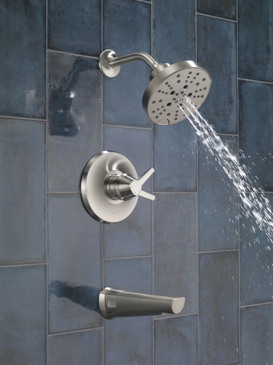 DELTA Galeon 17S Tub Shower Trim with H2OKinetic — Lumicoat® Stainless