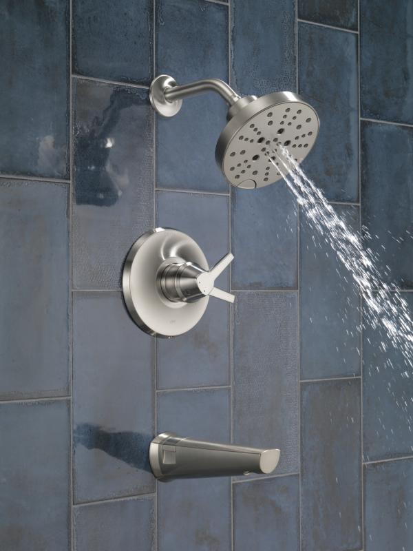 DELTA Galeon 17S Tub Shower Trim with H2OKinetic — Lumicoat® Stainless