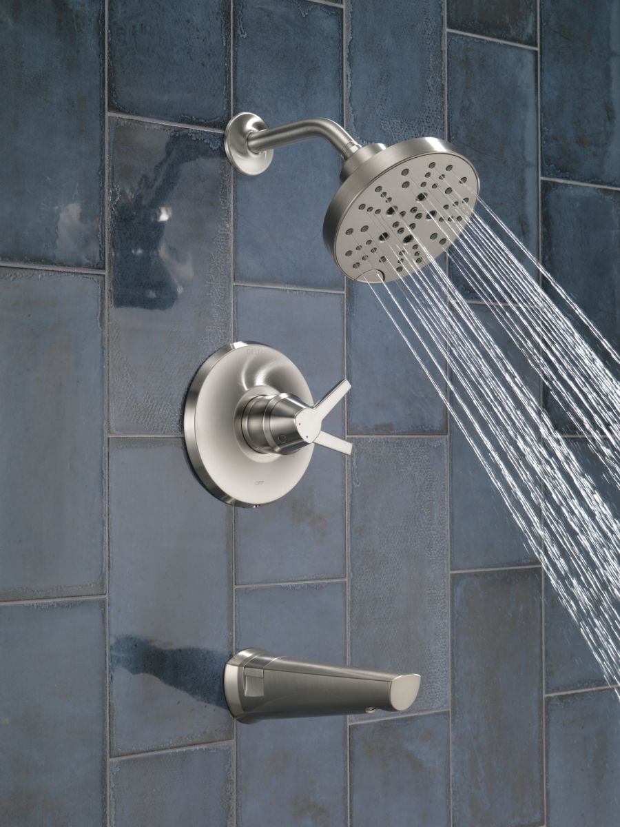 DELTA Galeon 17S Tub Shower Trim with H2OKinetic — Lumicoat® Stainless