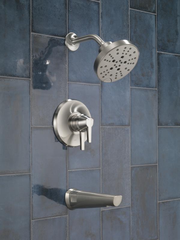 DELTA Galeon 17S Tub Shower Trim with H2OKinetic — Lumicoat® Stainless