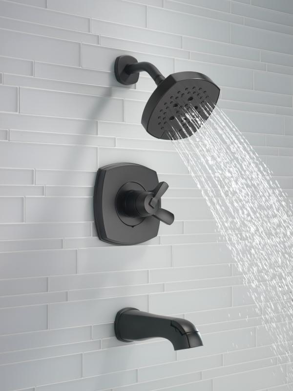 DELTA Stryke 17 Series Tub and Shower Only — Matte Black