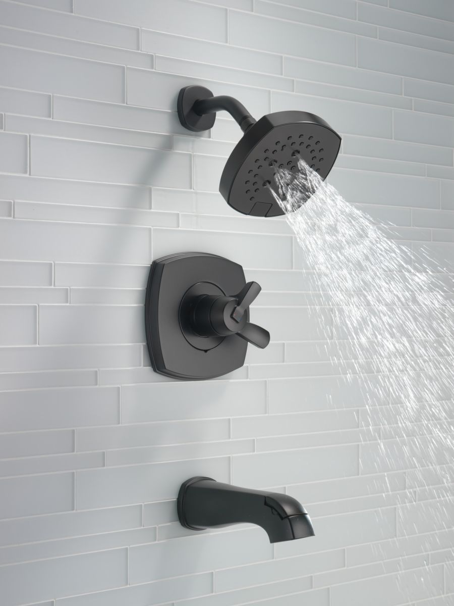 DELTA Stryke 17 Series Tub and Shower Only — Matte Black