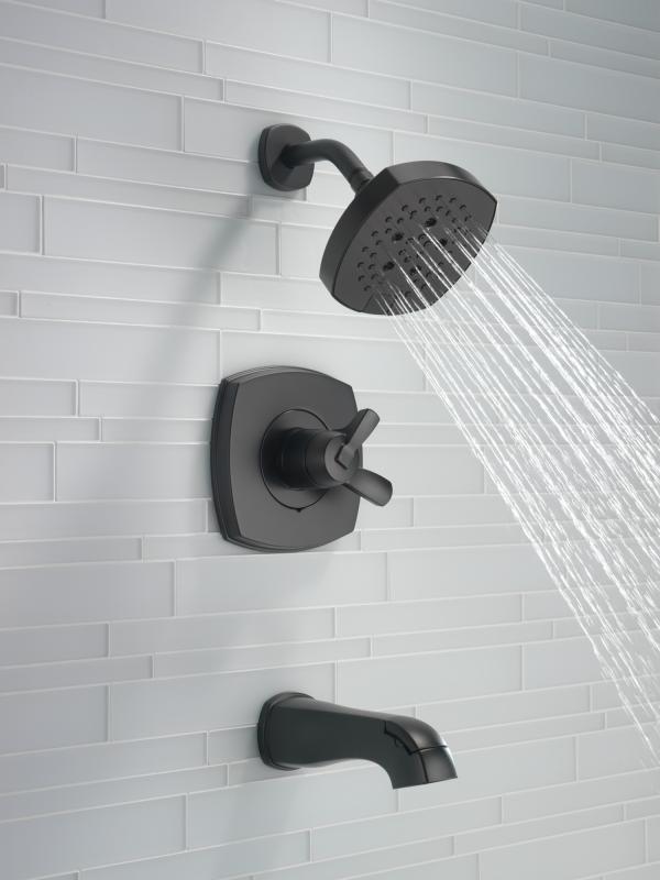 DELTA Stryke 17 Series Tub and Shower Only — Matte Black