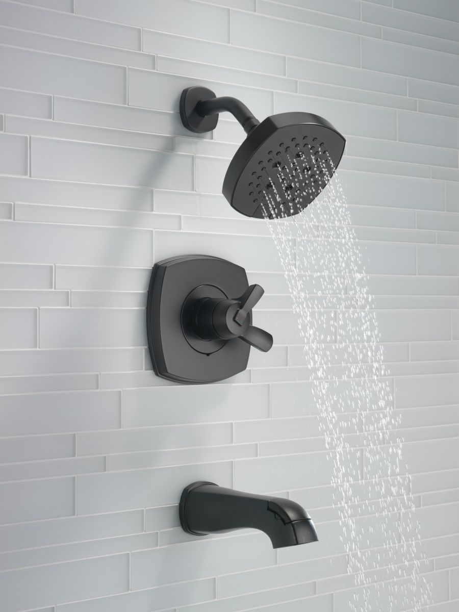 DELTA Stryke 17 Series Tub and Shower Only — Matte Black