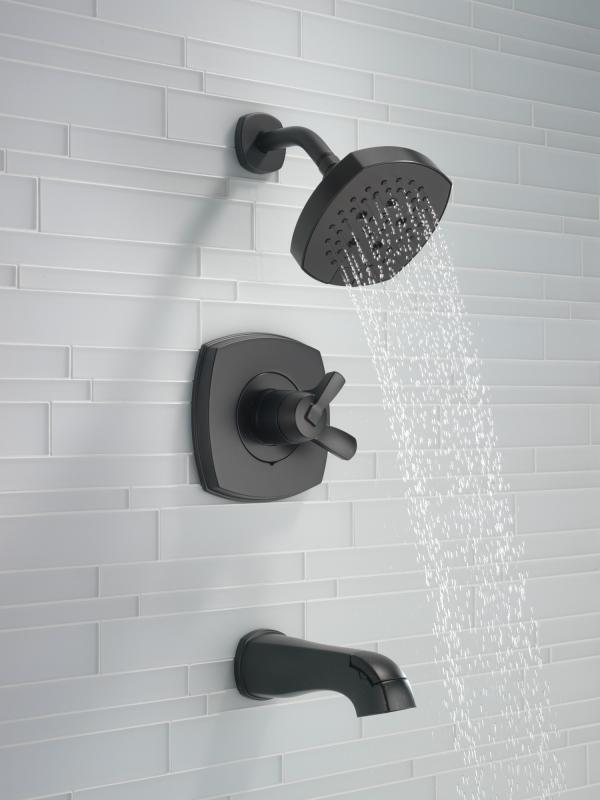 DELTA Stryke 17 Series Tub and Shower Only — Matte Black