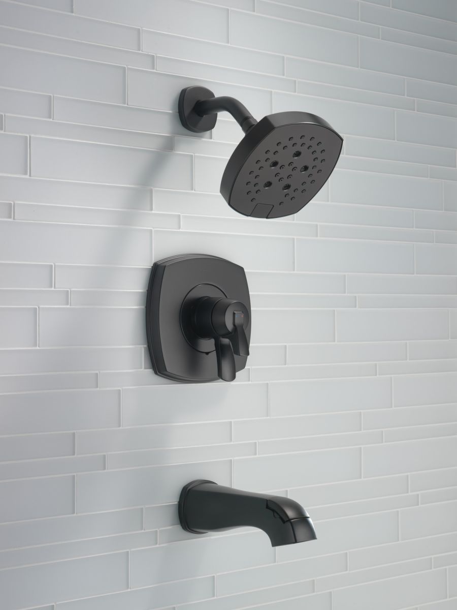 DELTA Stryke 17 Series Tub and Shower Only — Matte Black