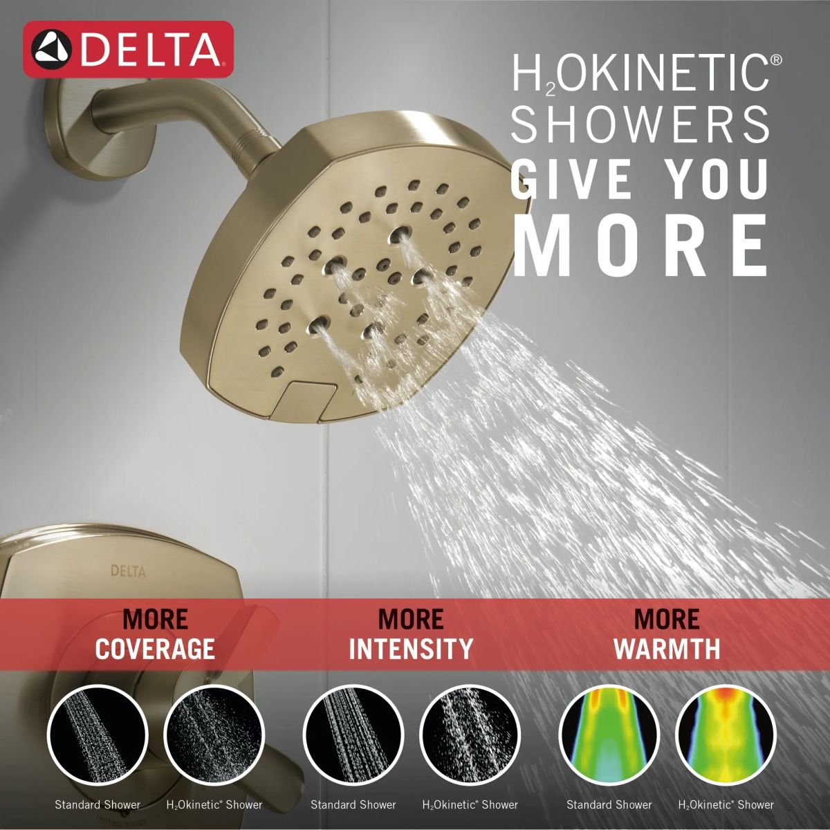 DELTA Stryke 17 Series Tub and Shower Only — Lumicoat® Champagne Bronze