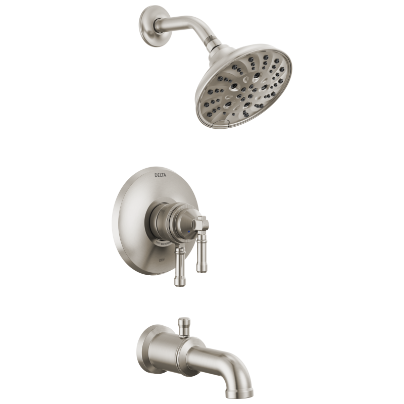 DELTA Broderick 17 Series Tub Shower Trim — Lumicoat® Stainless