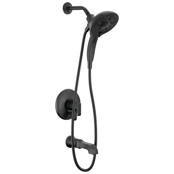 DELTA Tetra 17 Series Tub Shower Trim — Matte Black