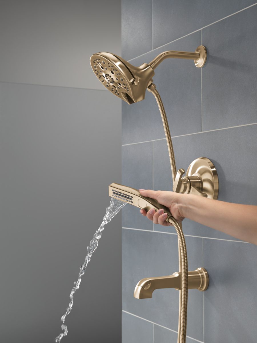 DELTA Tetra 17 Series Tub Shower Trim — Lumicoat® Champagne Bronze
