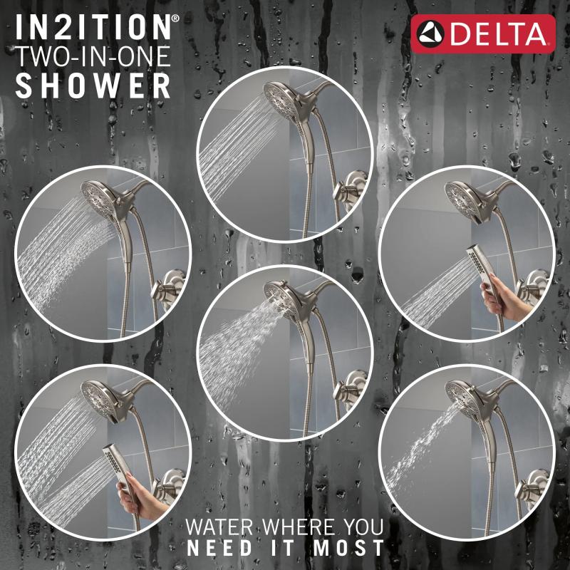 DELTA Tetra 17 Series Tub Shower Trim — Lumicoat® Stainless