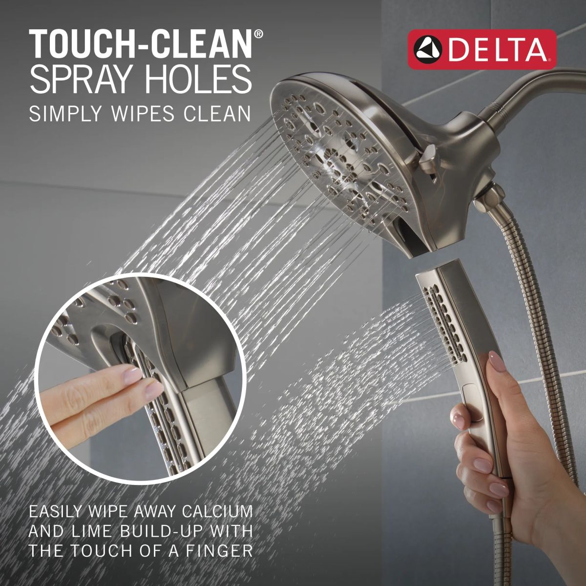 DELTA Tetra 17 Series Tub Shower Trim — Lumicoat® Stainless