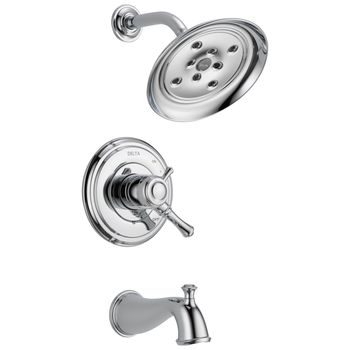 DELTA Cassidy Monitor 17 Series H2OKINETIC Tub & Shower Trim — Chrome