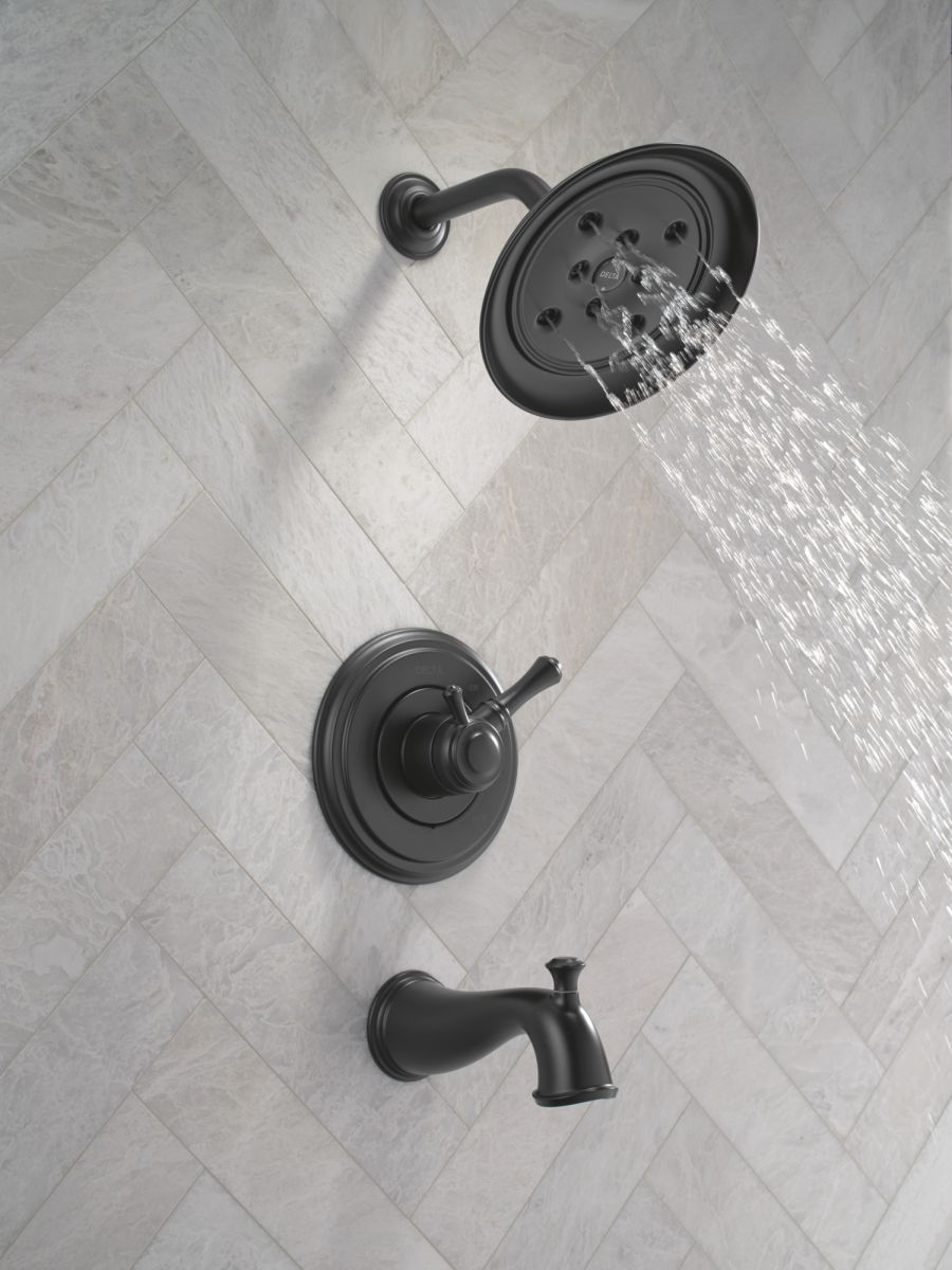 DELTA Cassidy 17 Series Tub Shower Trim — Matte Black