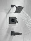 DELTA Pivotal Monitor 17 Series H2OKINETIC Tub and Shower Trim — Matte Black