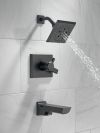 DELTA Pivotal Monitor 17 Series H2OKINETIC Tub and Shower Trim — Matte Black