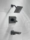 DELTA Pivotal Monitor 17 Series H2OKINETIC Tub and Shower Trim — Matte Black