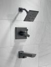 DELTA Pivotal Monitor 17 Series H2OKINETIC Tub and Shower Trim — Matte Black