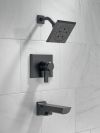 DELTA Pivotal Monitor 17 Series H2OKINETIC Tub and Shower Trim — Matte Black
