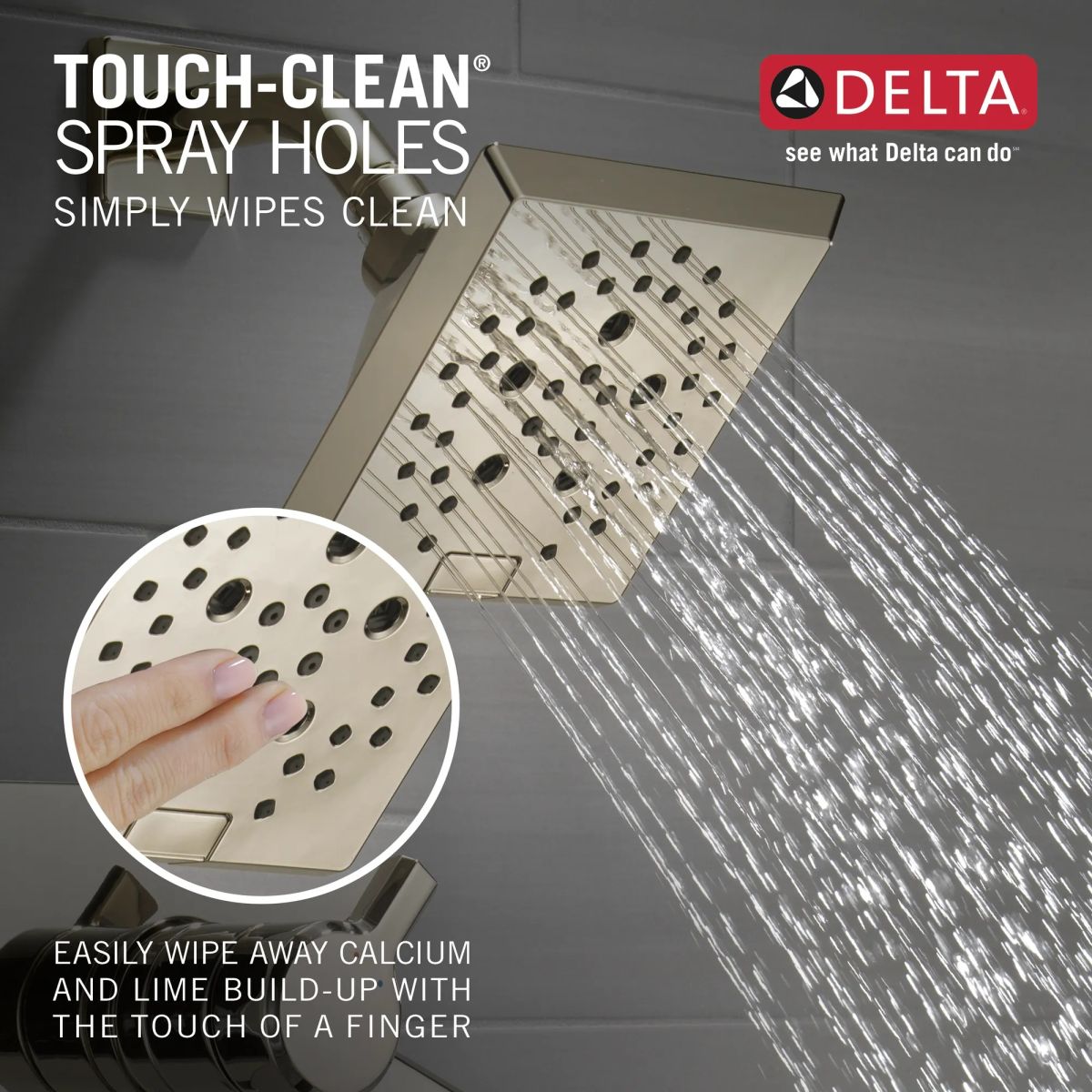 DELTA Pivotal Monitor 17 Series H2OKINETIC Tub and Shower Trim — Lumicoat® Polished Nickel