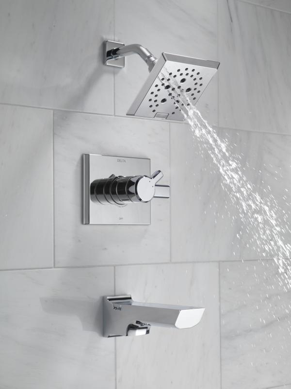 DELTA Pivotal Monitor 17 Series H2OKINETIC Tub and Shower Trim — Lumicoat® Chrome