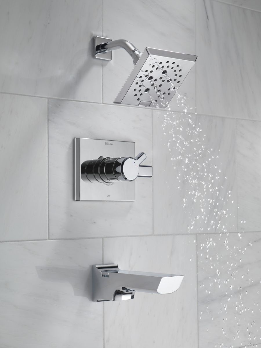 DELTA Pivotal Monitor 17 Series H2OKINETIC Tub and Shower Trim — Lumicoat® Chrome