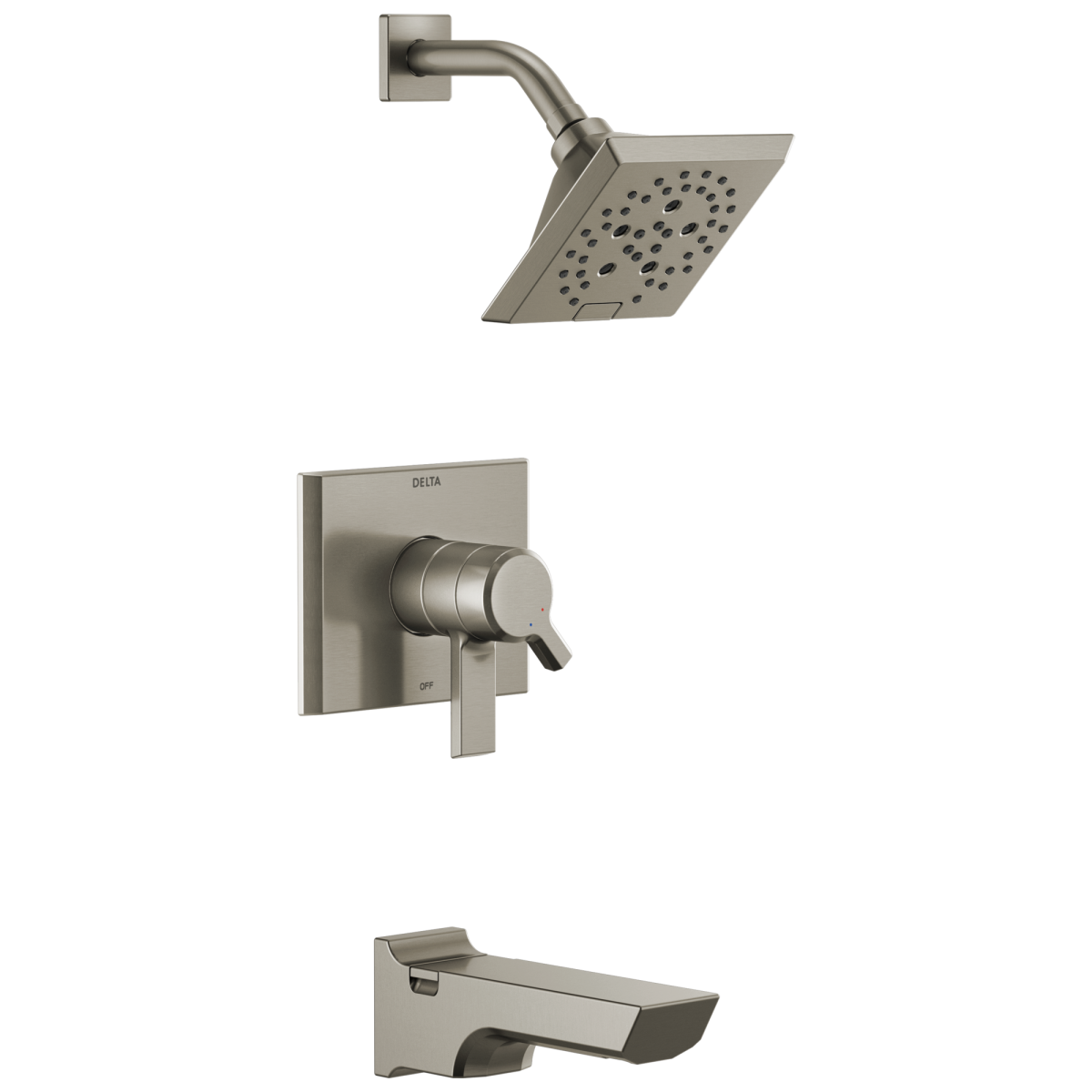 DELTA Pivotal Monitor 17 Series H2OKINETIC Tub and Shower Trim — Lumicoat® Stainless