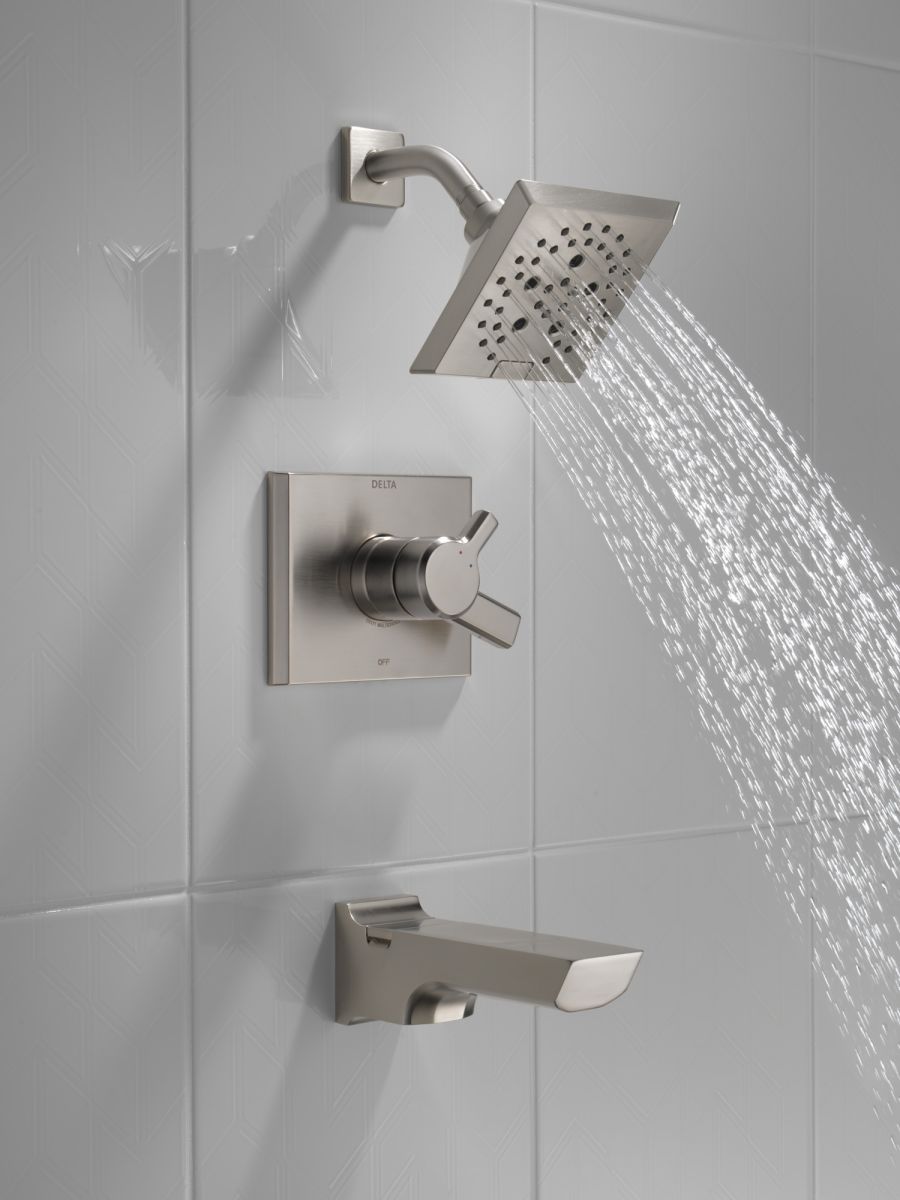 DELTA Pivotal Monitor 17 Series H2OKINETIC Tub and Shower Trim — Lumicoat® Stainless