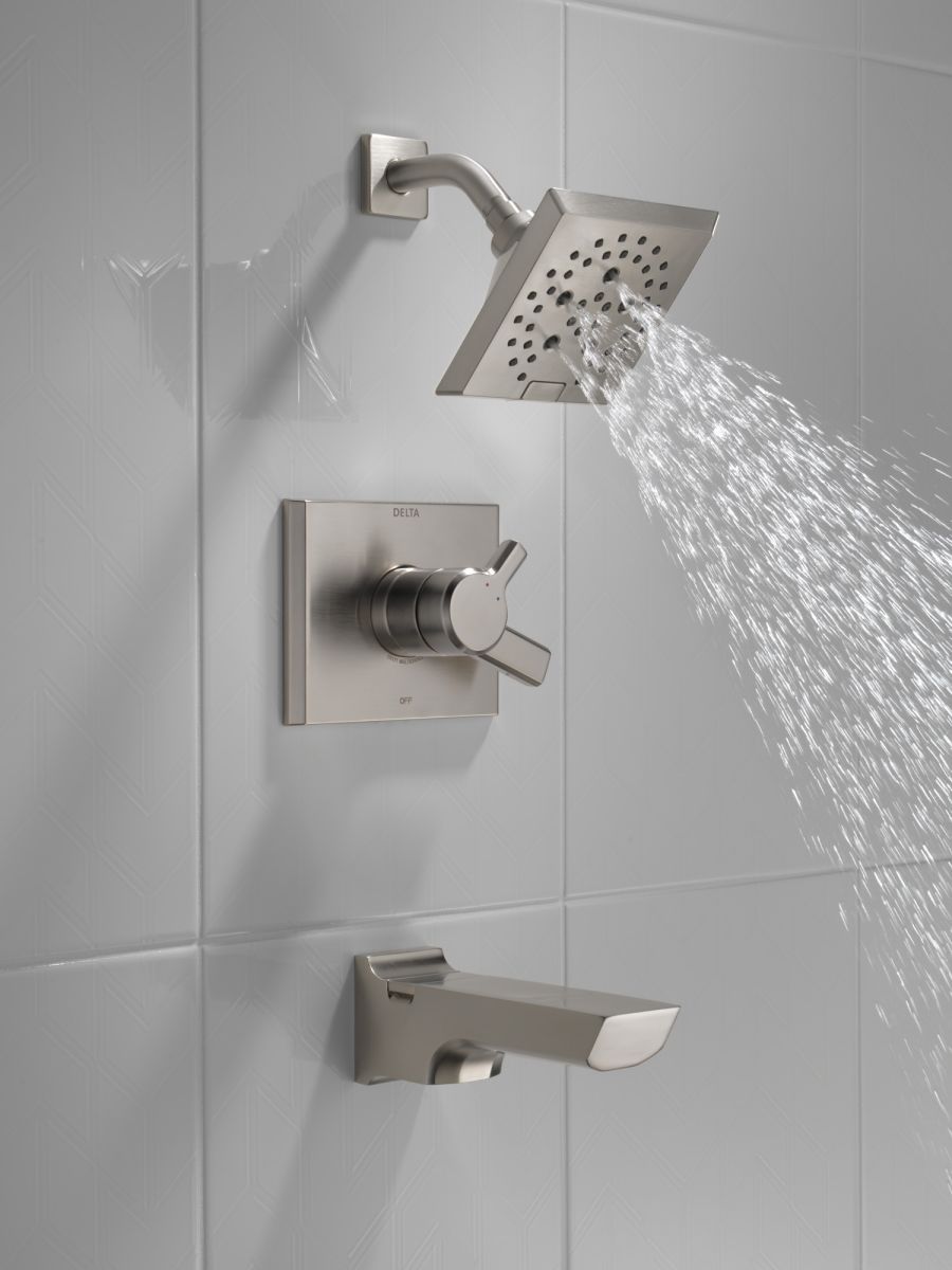 DELTA Pivotal Monitor 17 Series H2OKINETIC Tub and Shower Trim — Lumicoat® Stainless